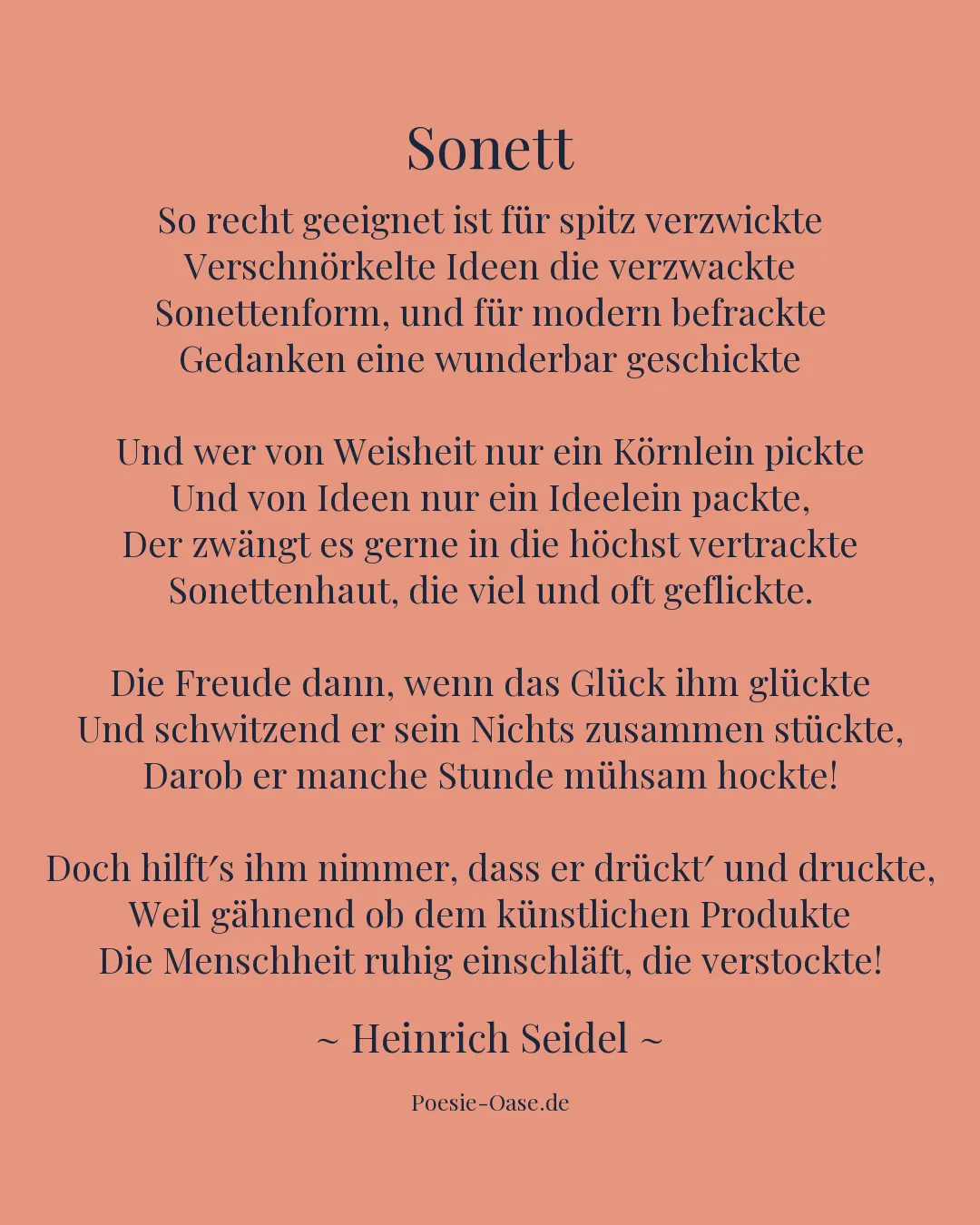 Illustration zu Sonett