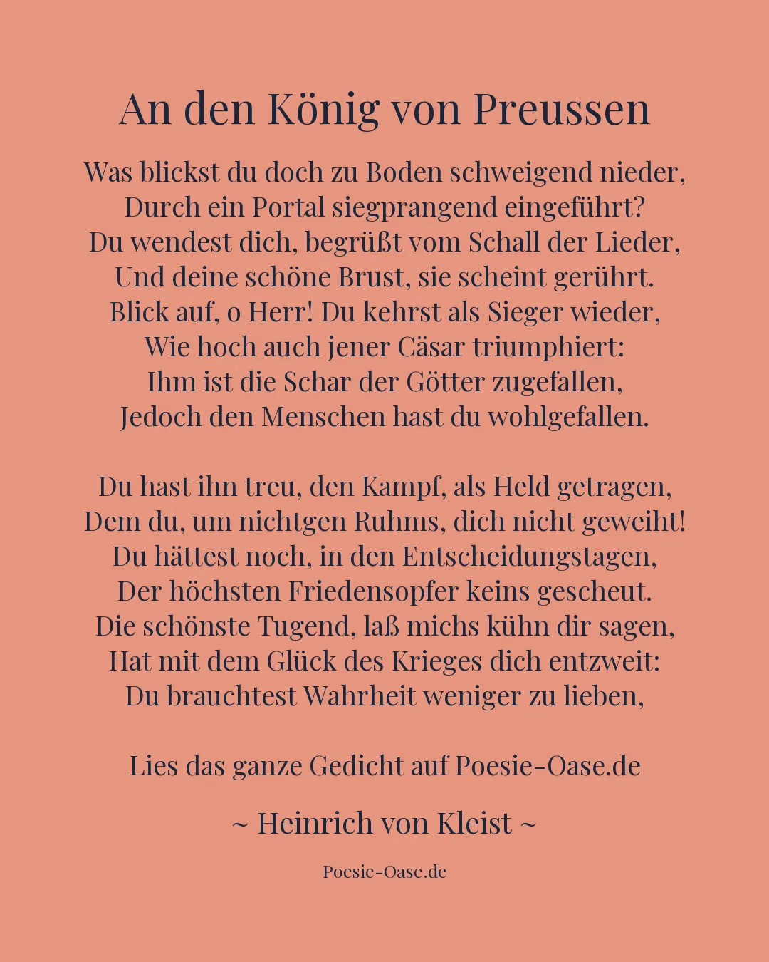 Illustration zu An den König von Preussen