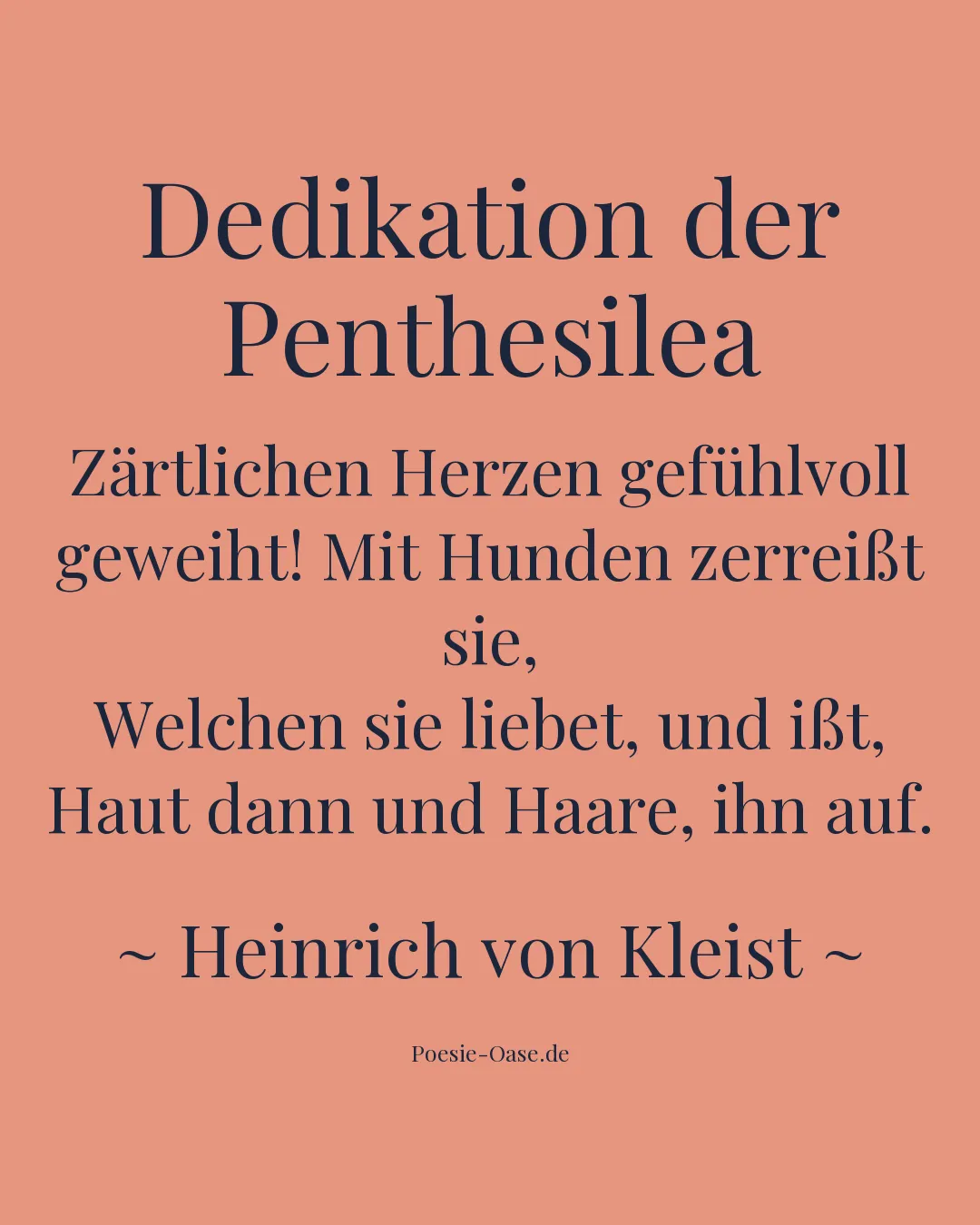 Illustration zu Dedikation der Penthesilea
