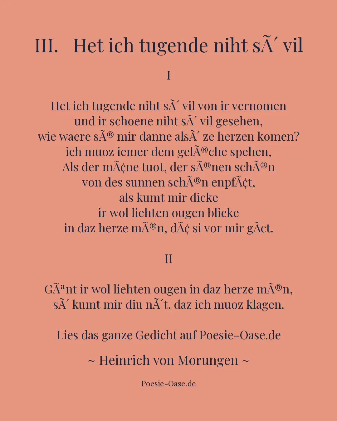 Illustration zu III. Het ich tugende niht sô vil
