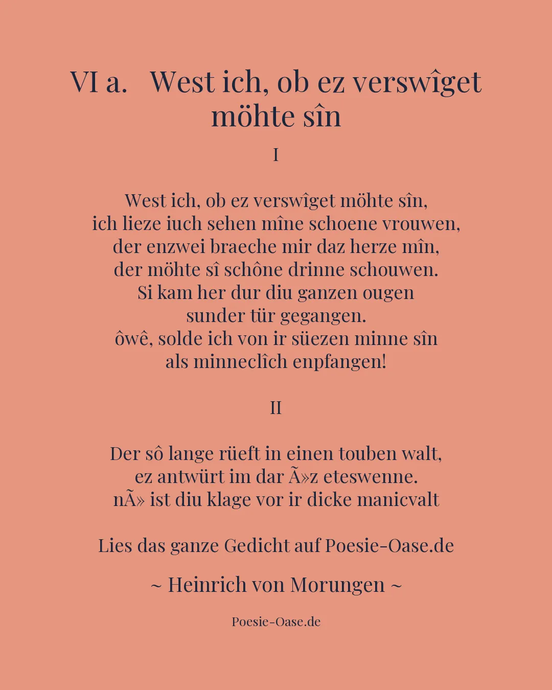 Illustration zu VI a. West ich, ob ez verswîget möhte sîn