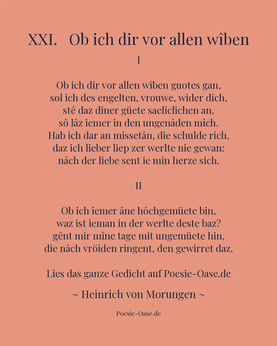 Illustration zu XXI.   Ob ich dir vor allen wîben