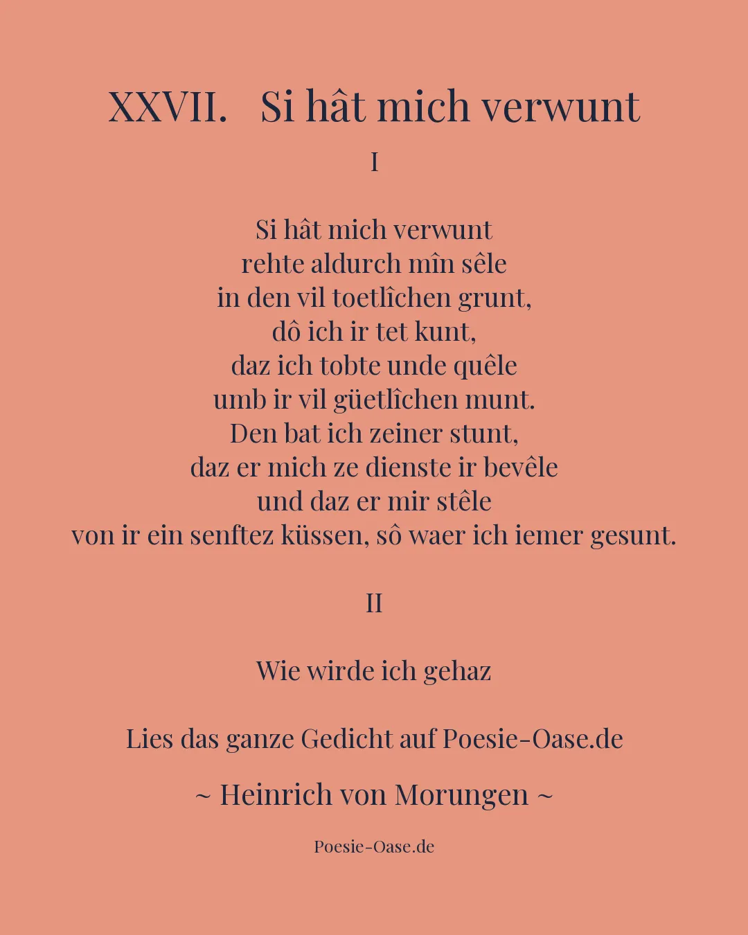 Illustration zu XXVII. Si hât mich verwunt
