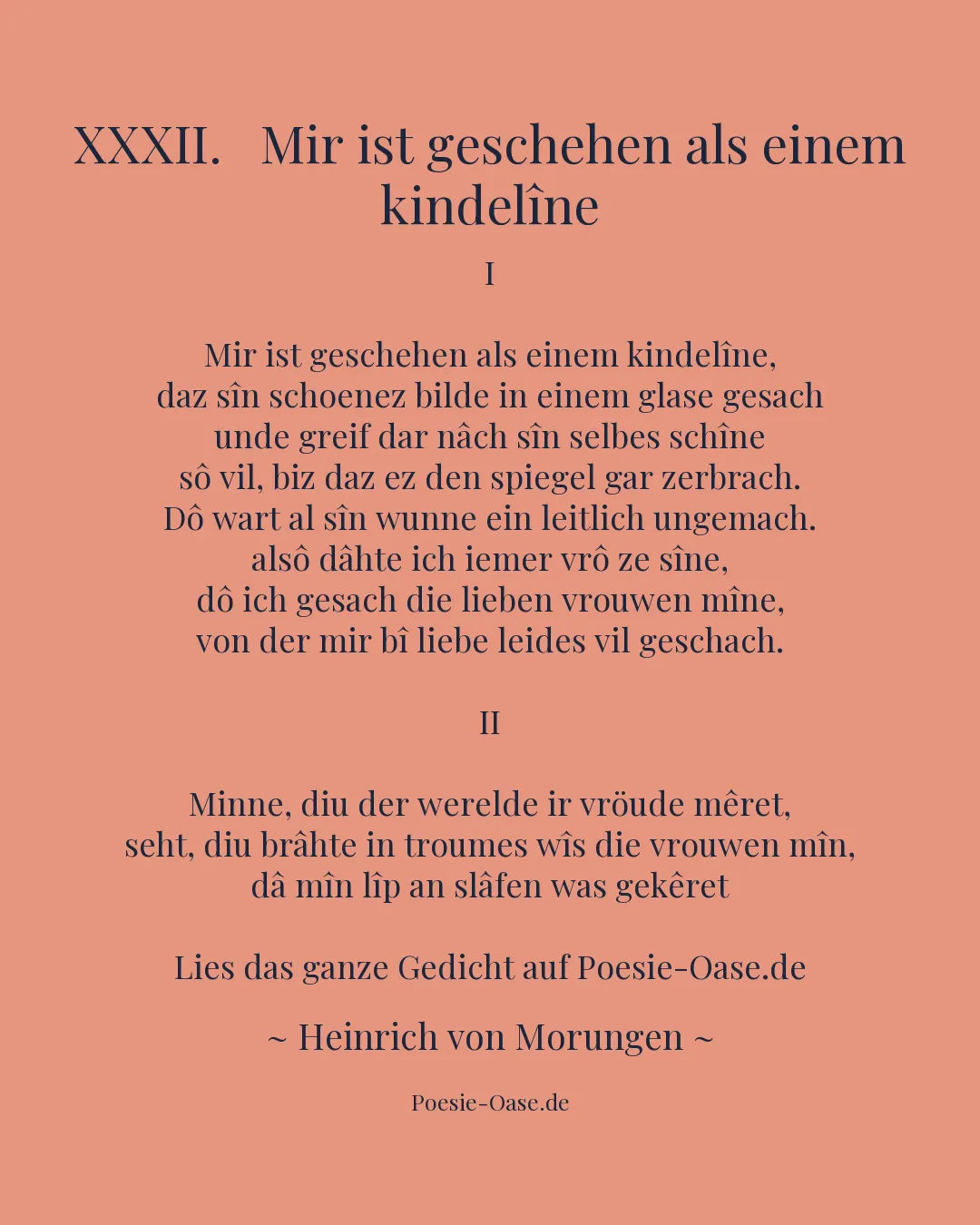 Illustration zu XXXII.   Mir ist geschehen als einem kindelîne