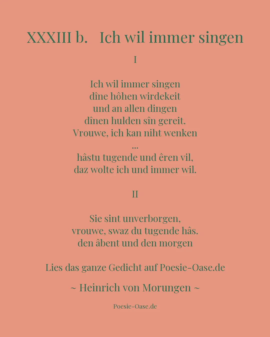 Illustration zu XXXIII b.   Ich wil immer singen