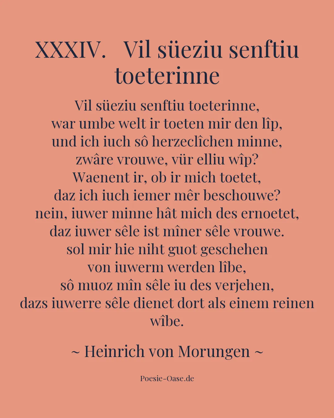 Illustration zu XXXIV.   Vil süeziu senftiu toeterinne