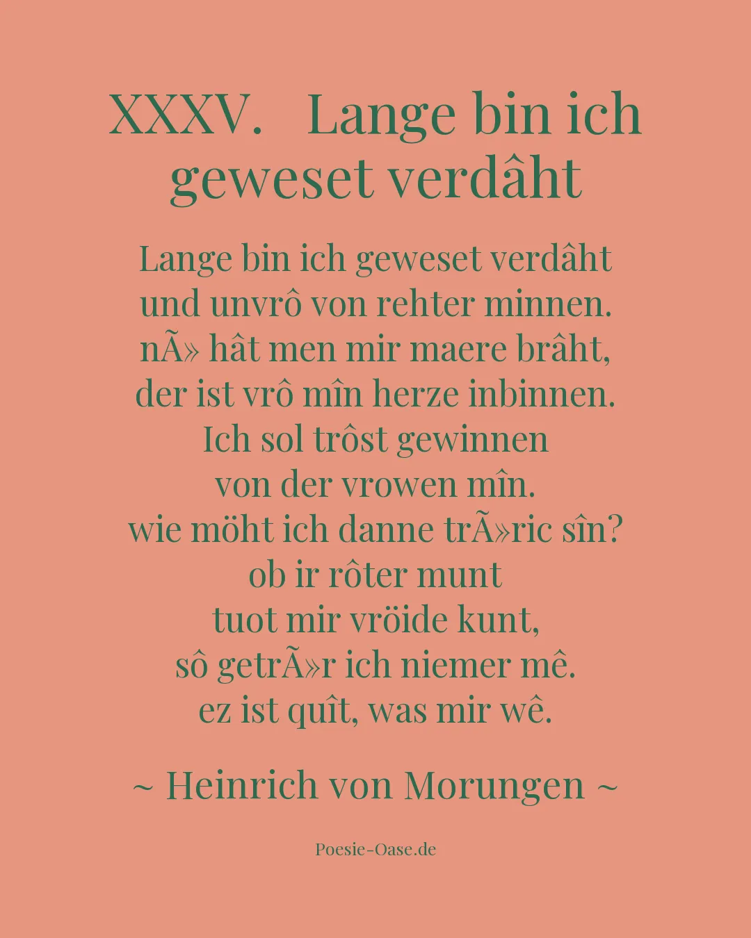 Illustration zu XXXV.   Lange bin ich geweset verdâht