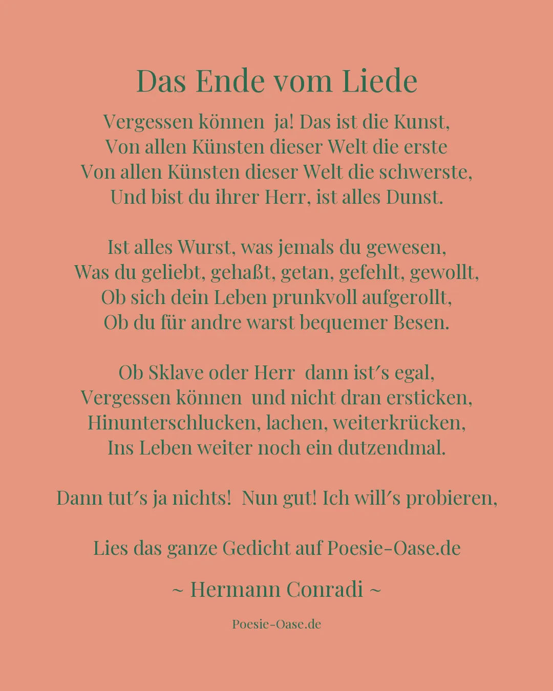 Illustration zu Das Ende vom Liede