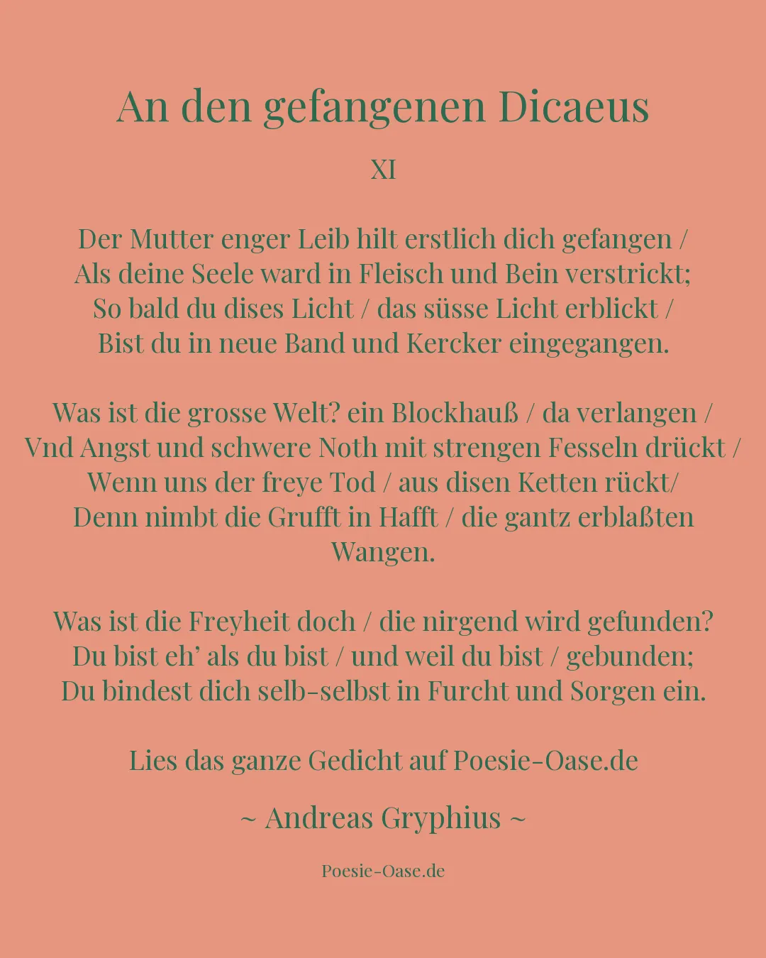 Illustration zu An den gefangenen Dicaeus