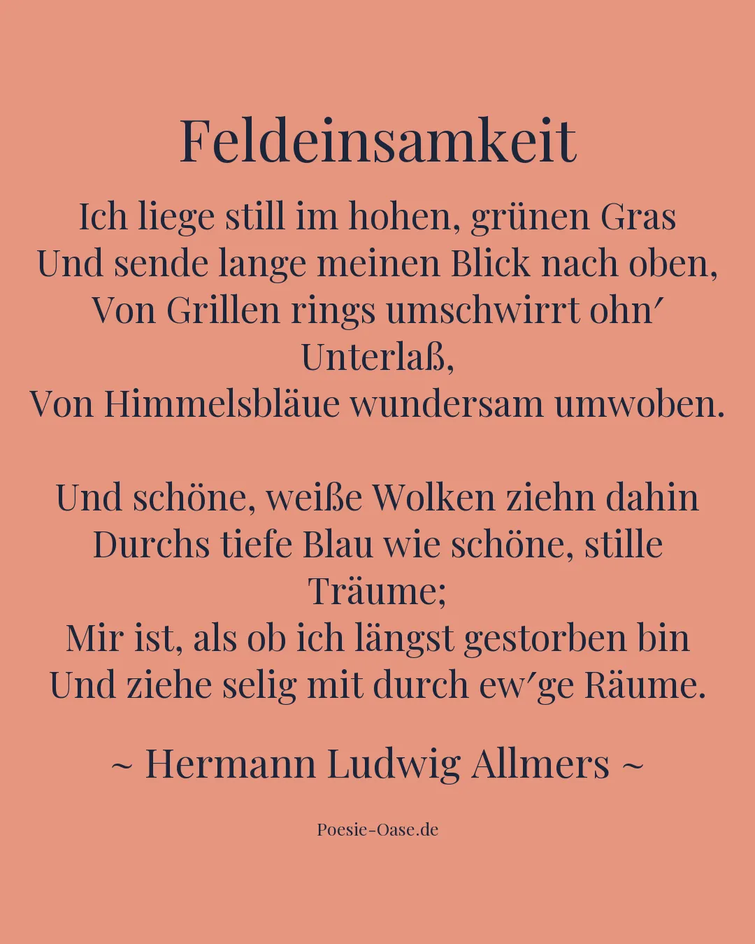 Illustration zu Feldeinsamkeit