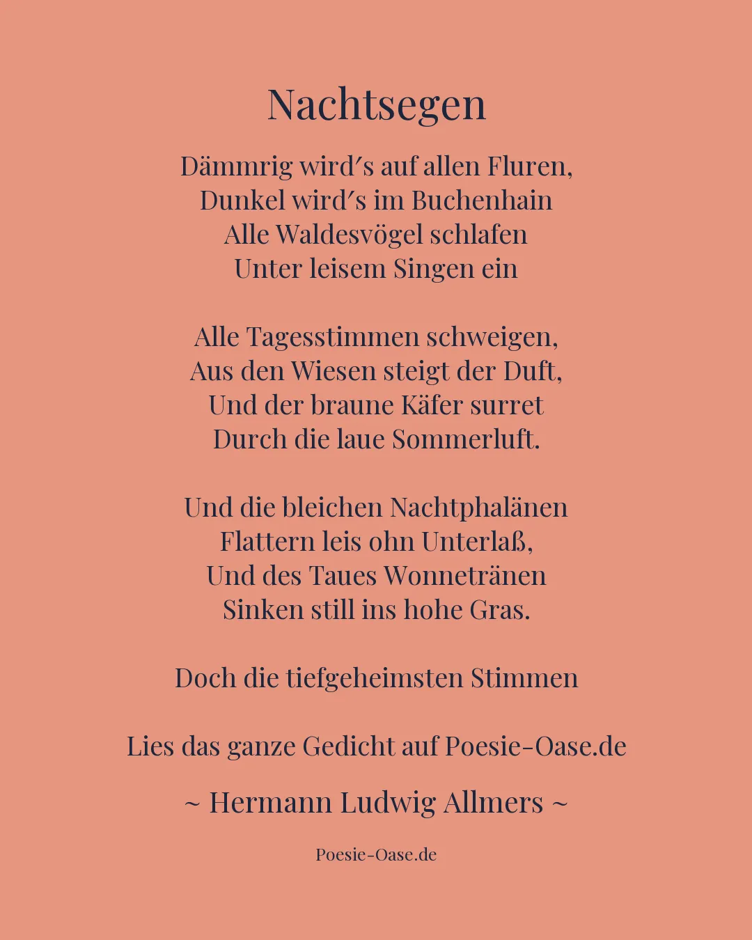 Illustration zu Nachtsegen
