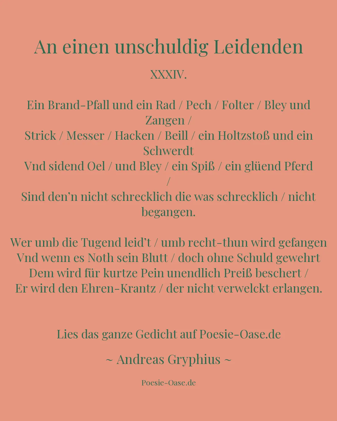 Illustration zu An einen unschuldig Leidenden