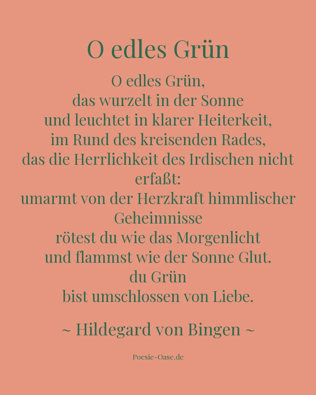 Illustration zu O edles Grün