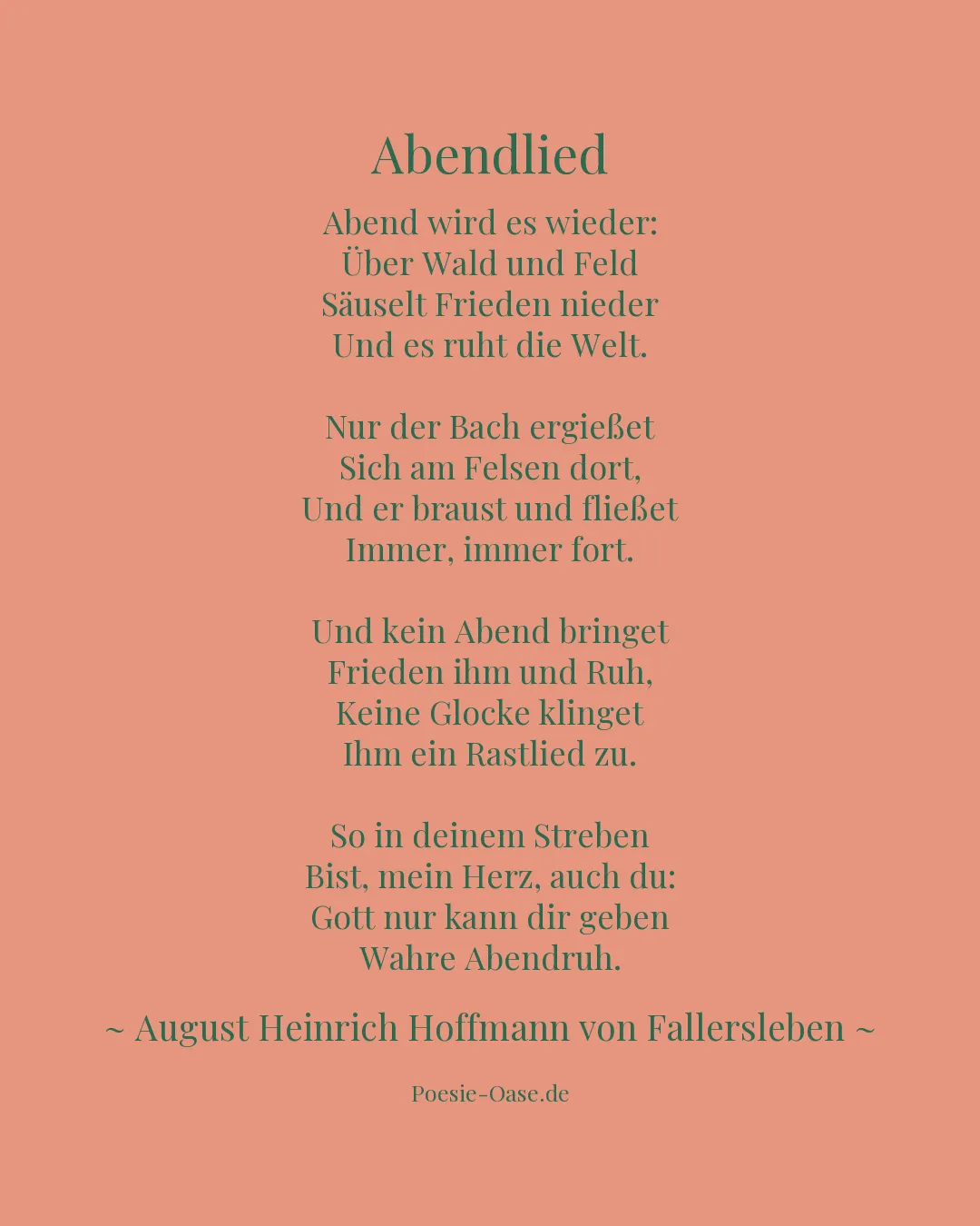 Illustration zu Abendlied