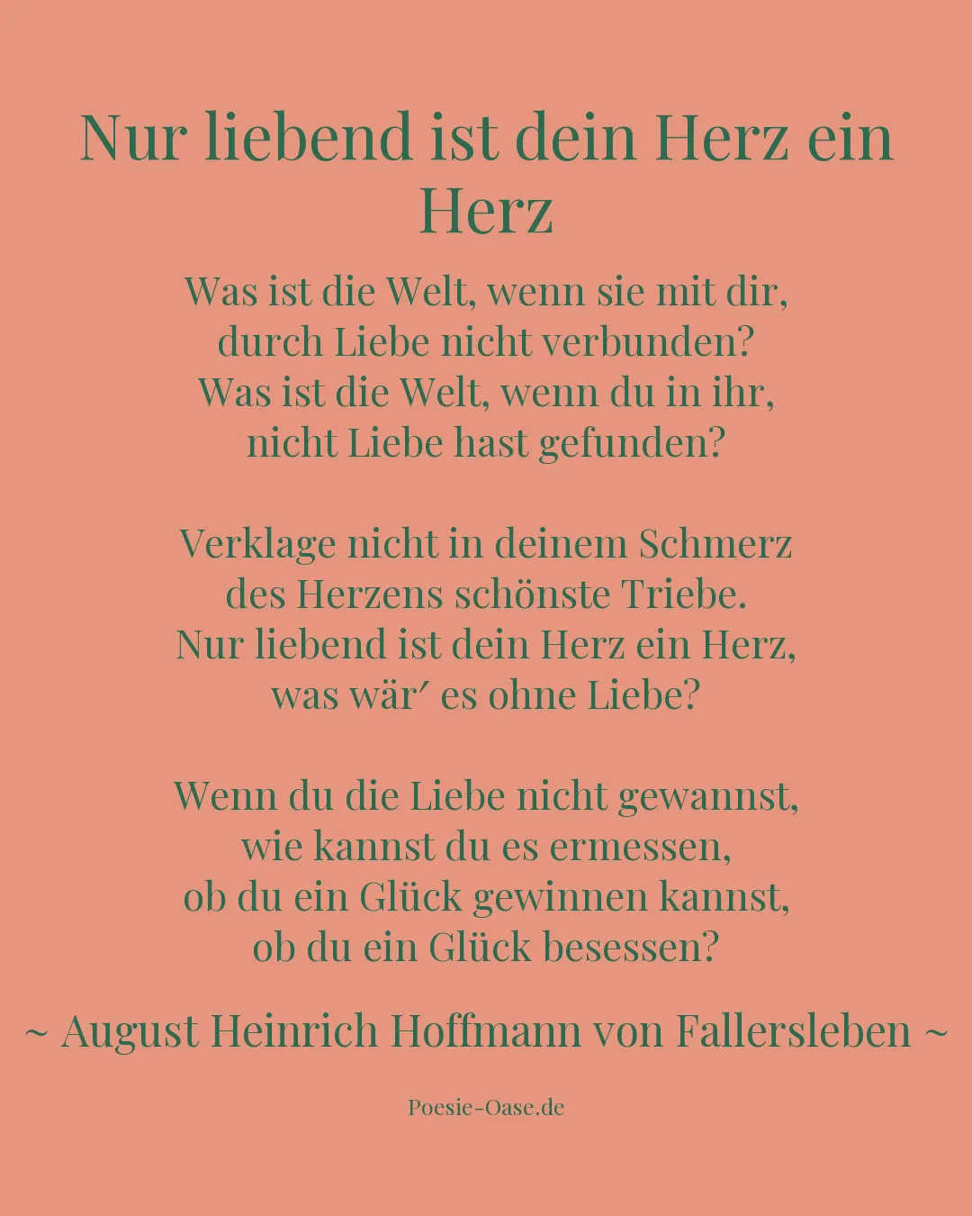 Illustration zu Nur liebend ist dein Herz ein Herz