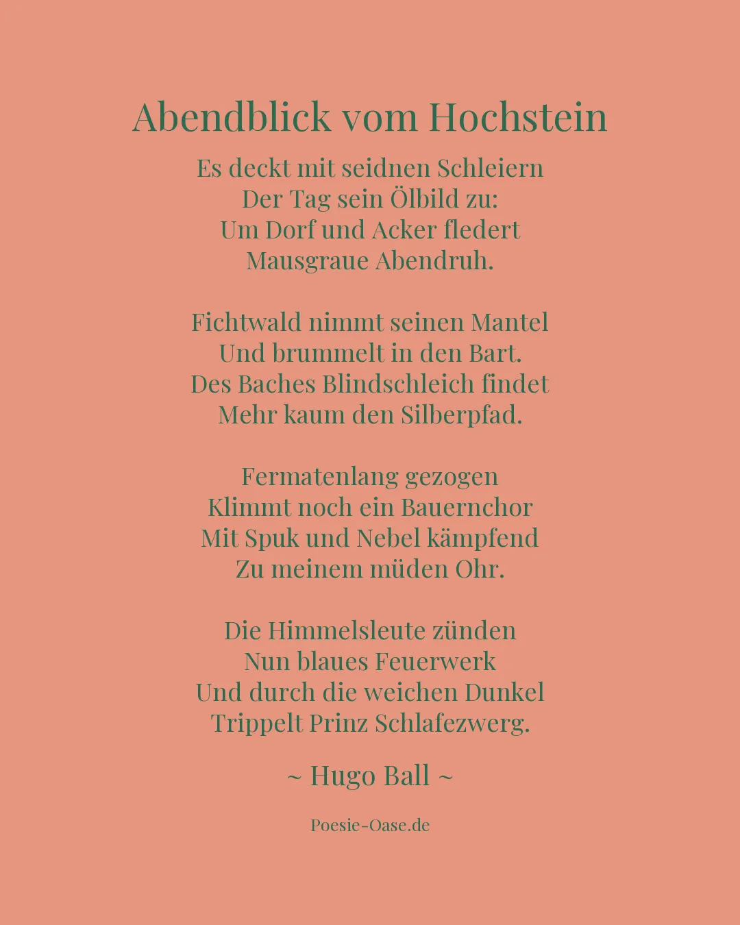 Illustration zu Abendblick vom Hochstein