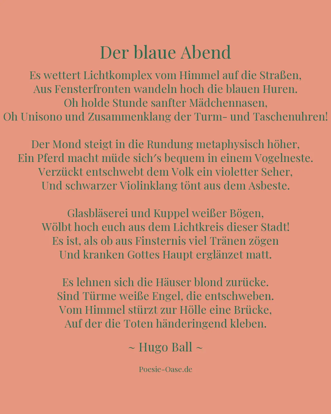 Illustration zu Der blaue Abend