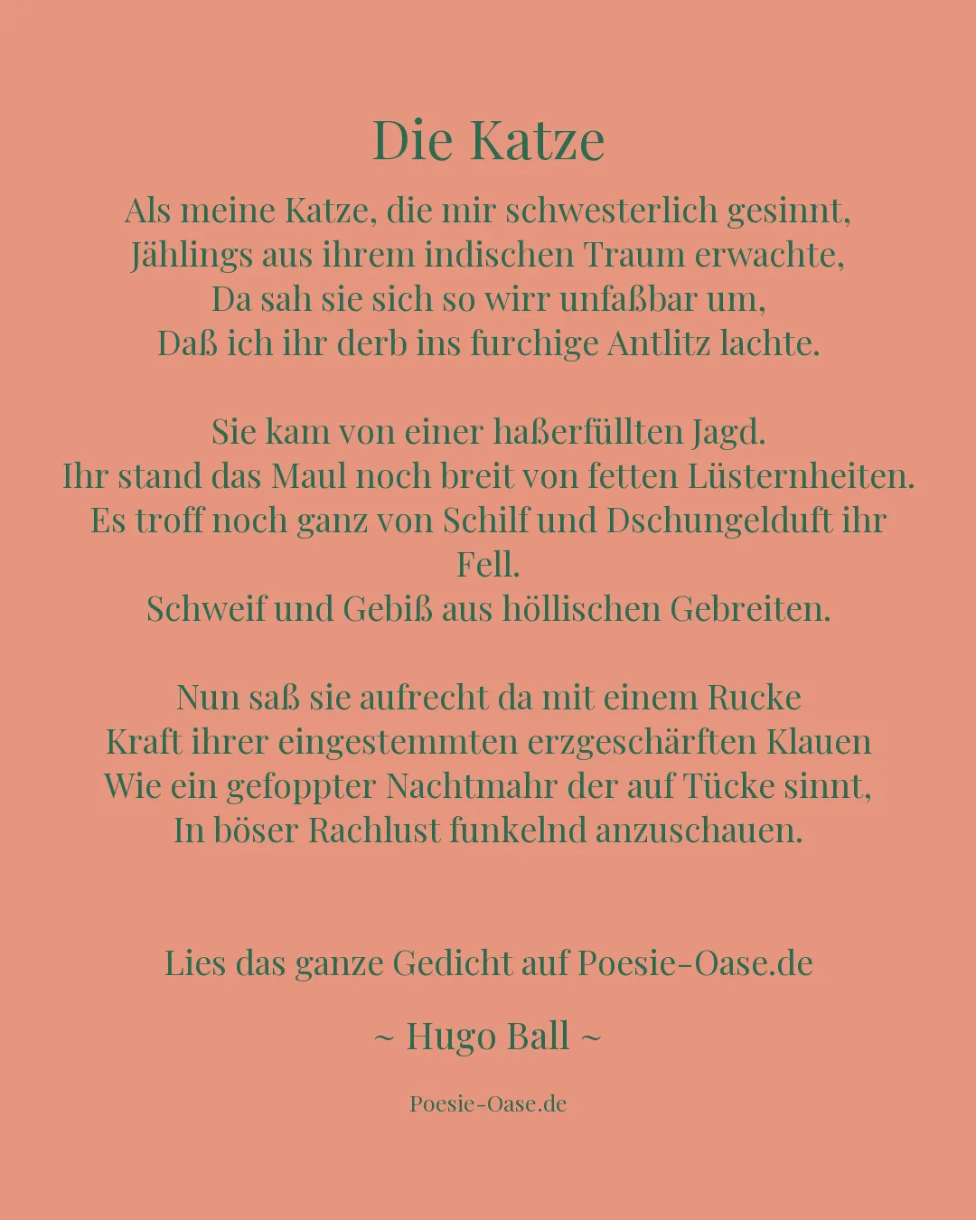 Illustration zu Die Katze