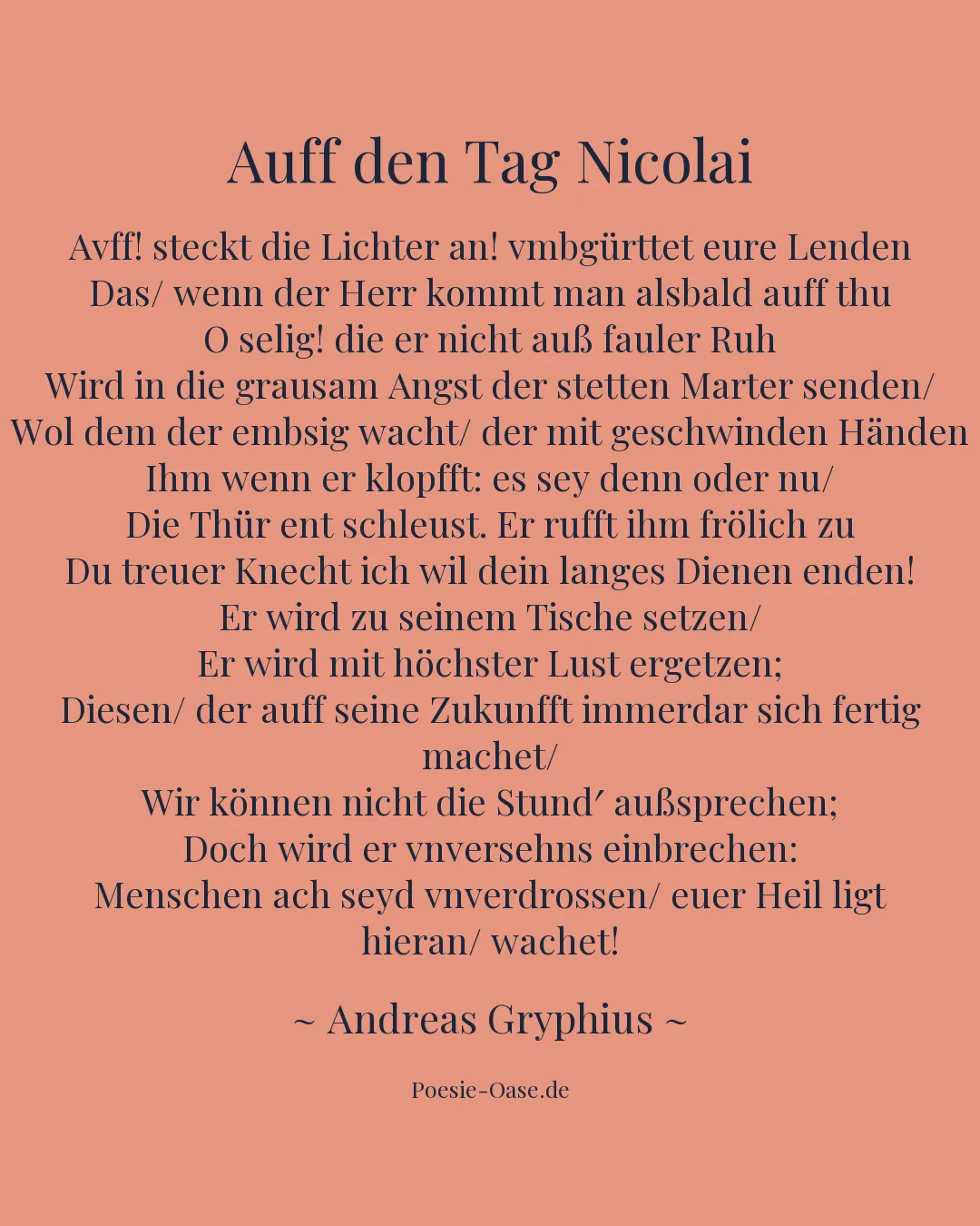 Illustration zu Auff den Tag Nicolai