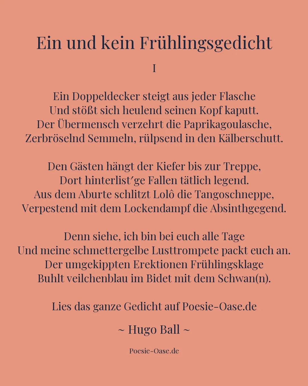 Illustration zu Ein und kein Frühlingsgedicht