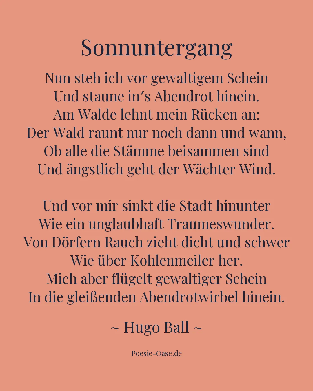 Illustration zu Sonnuntergang