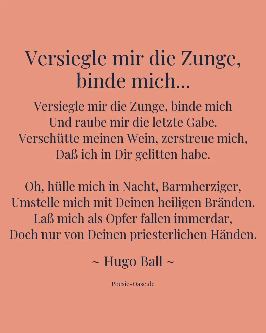 Illustration zu Versiegle mir die Zunge, binde mich...