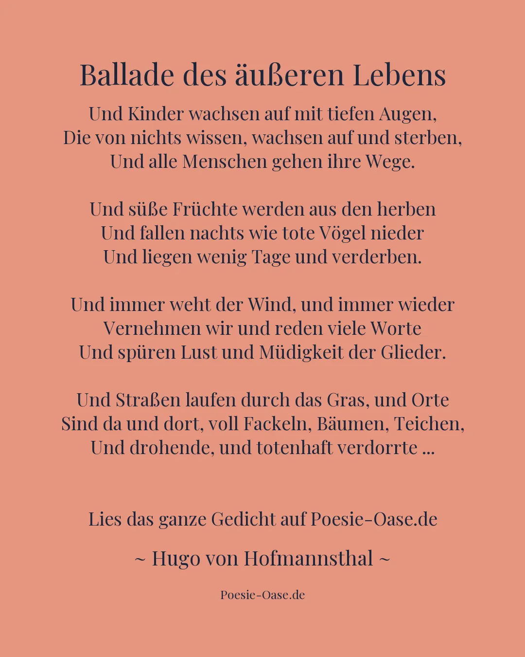 Illustration zu Ballade des äußeren Lebens