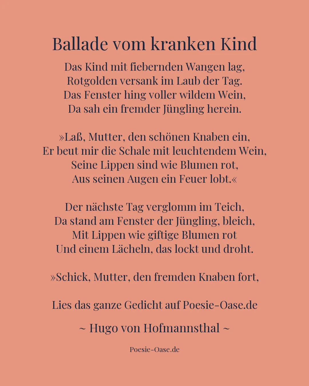 Illustration zu Ballade vom kranken Kind