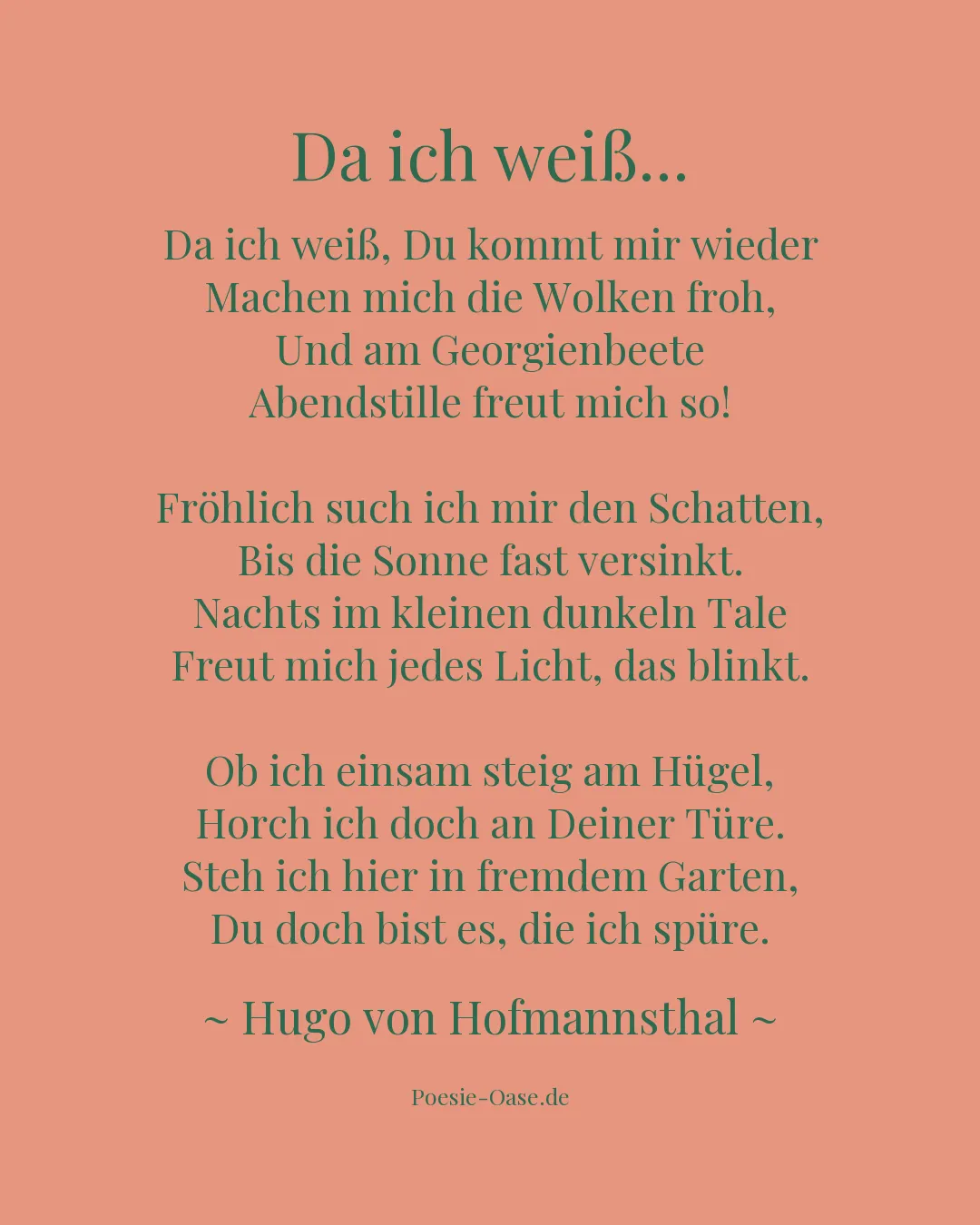 Illustration zu Da ich weiß...