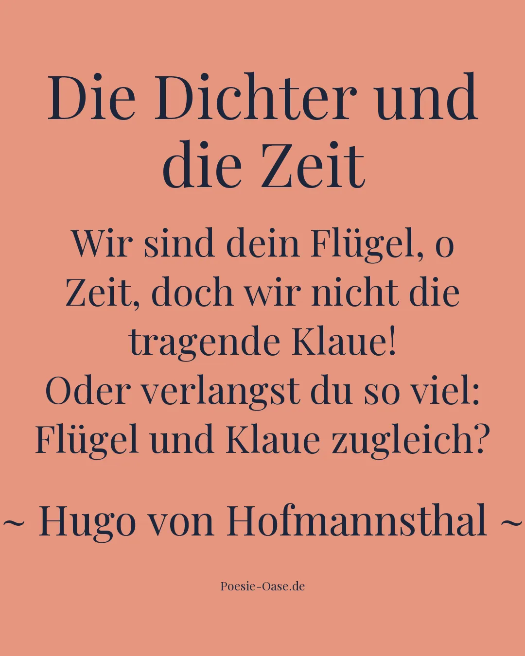 Illustration zu Die Dichter und die Zeit