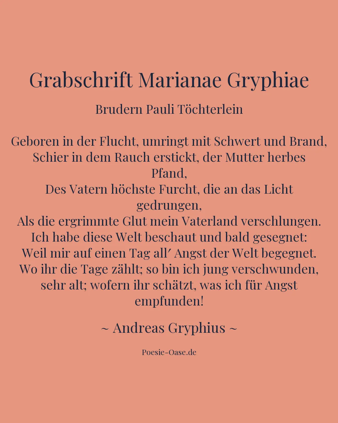 Illustration zu Grabschrift Marianae Gryphiae