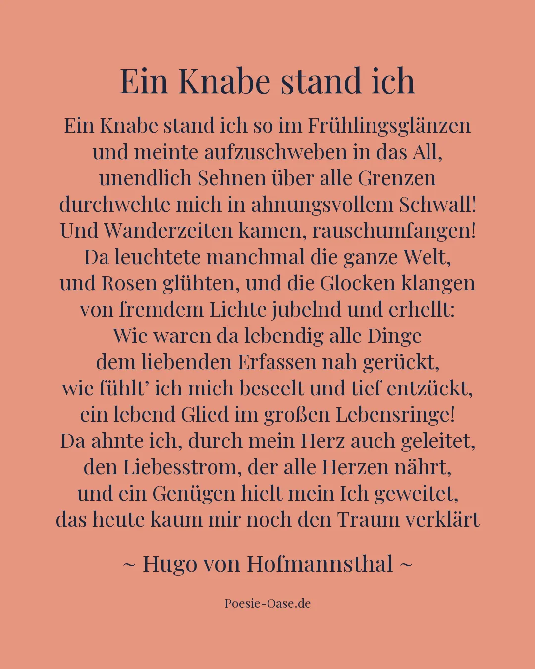 Illustration zu Ein Knabe stand ich