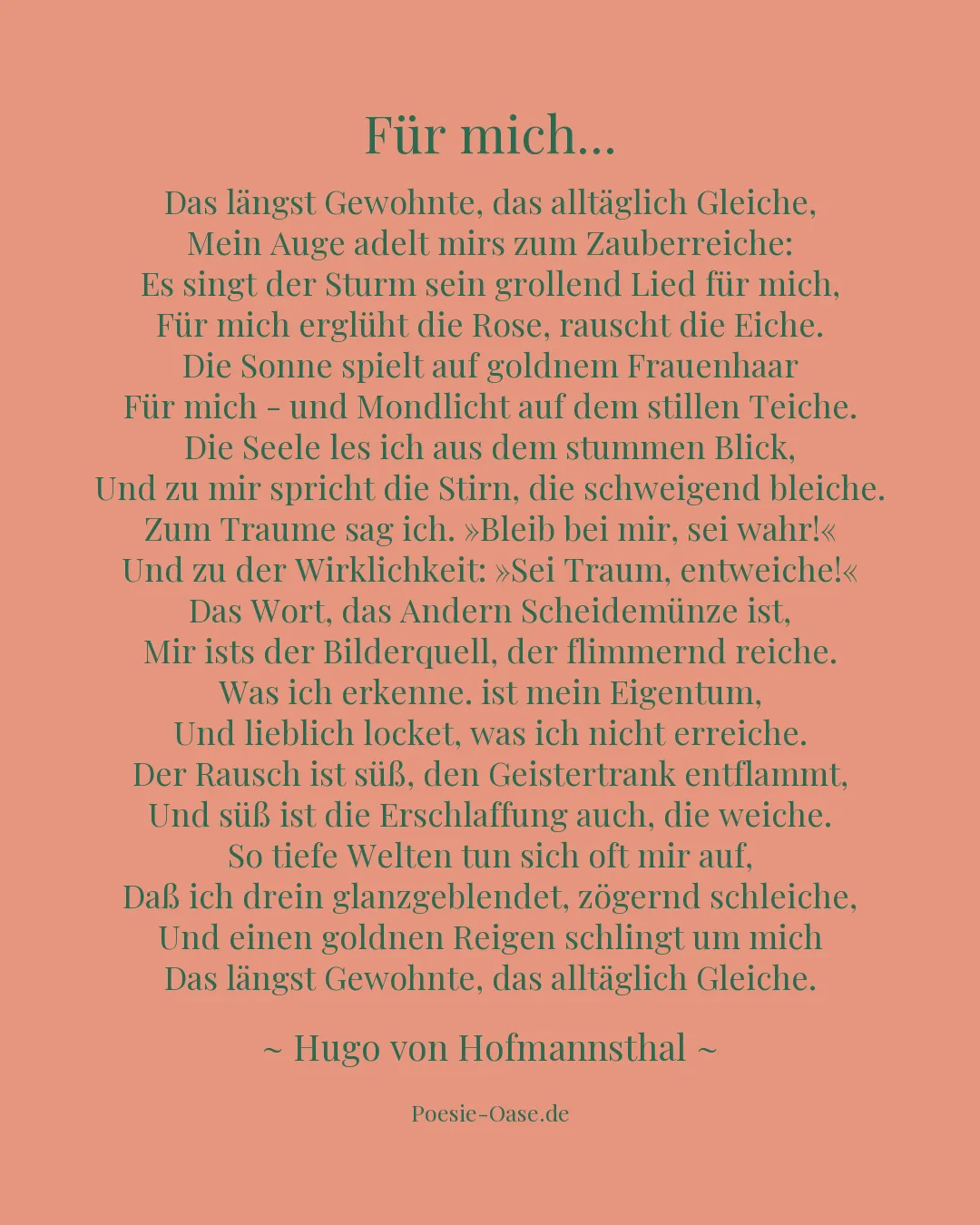 Illustration zu Für mich...