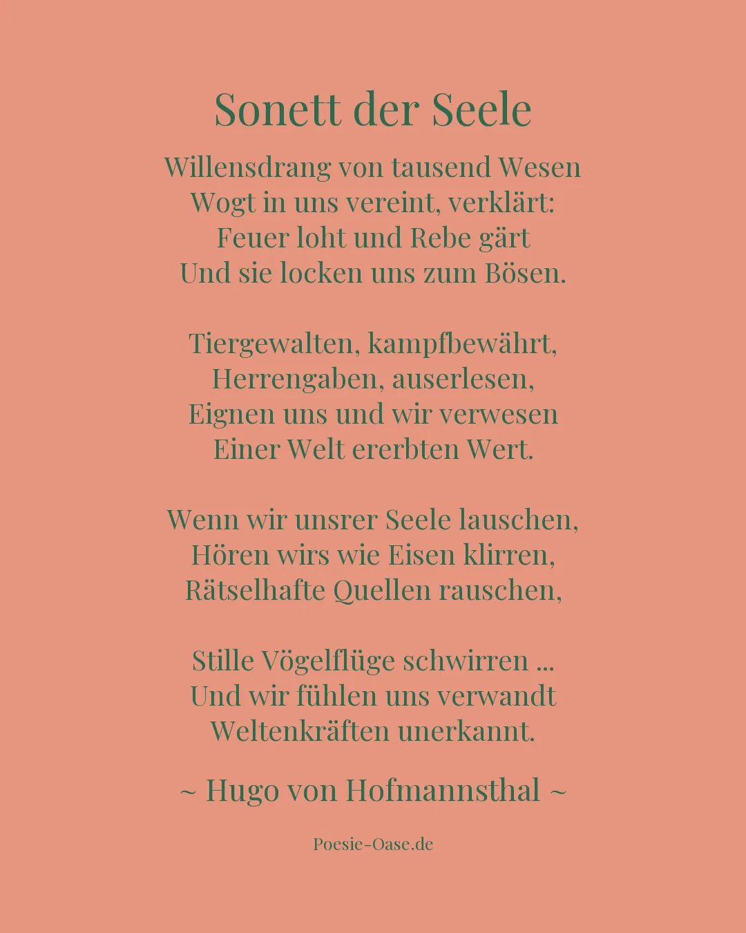 Illustration zu Sonett der Seele