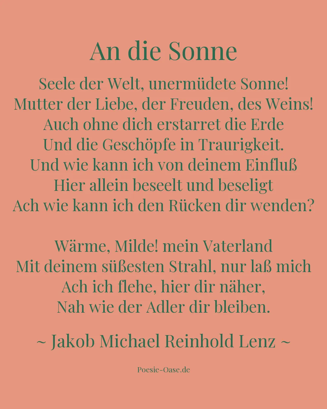 Illustration zu An die Sonne