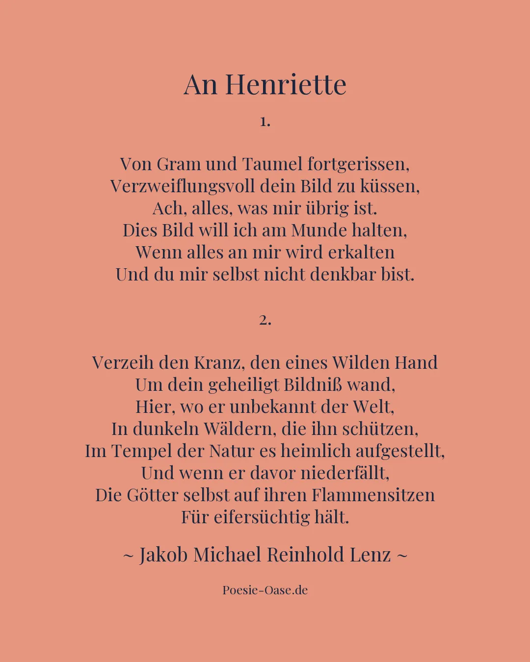 Illustration zu An Henriette
