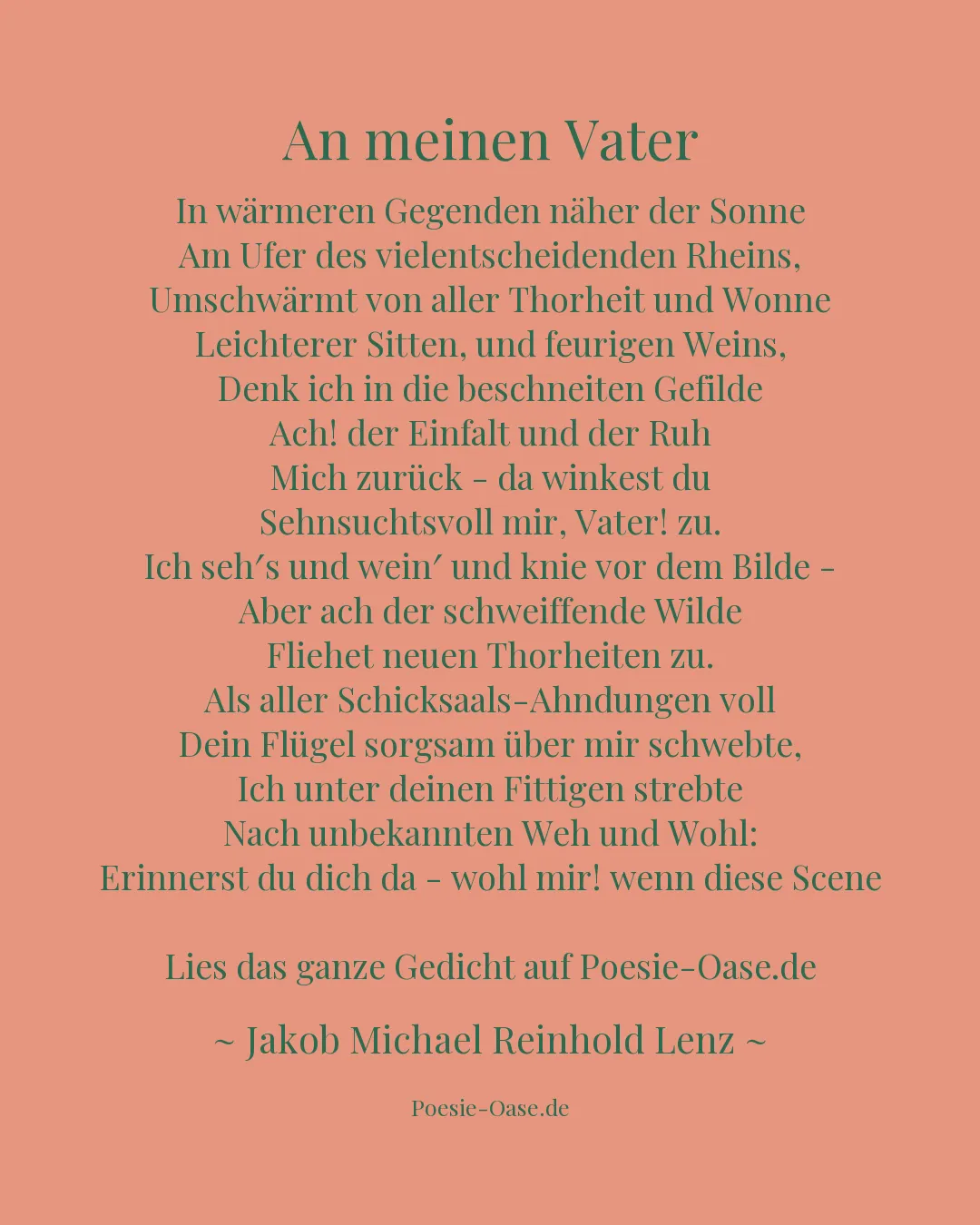 Illustration zu An meinen Vater