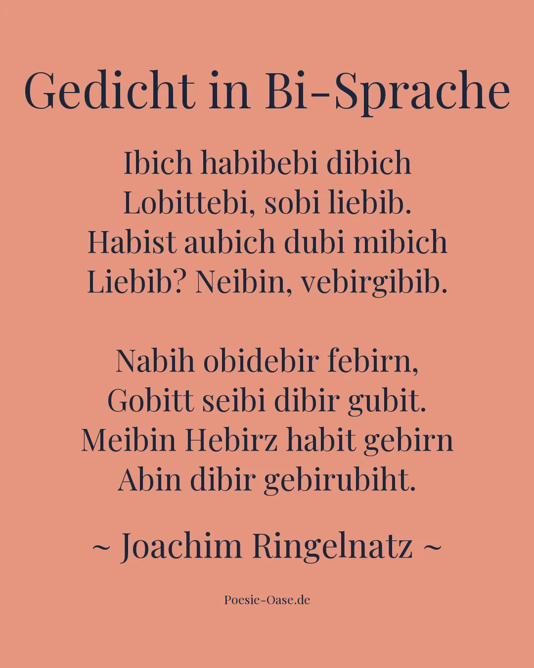 Illustration zu Gedicht in Bi-Sprache
