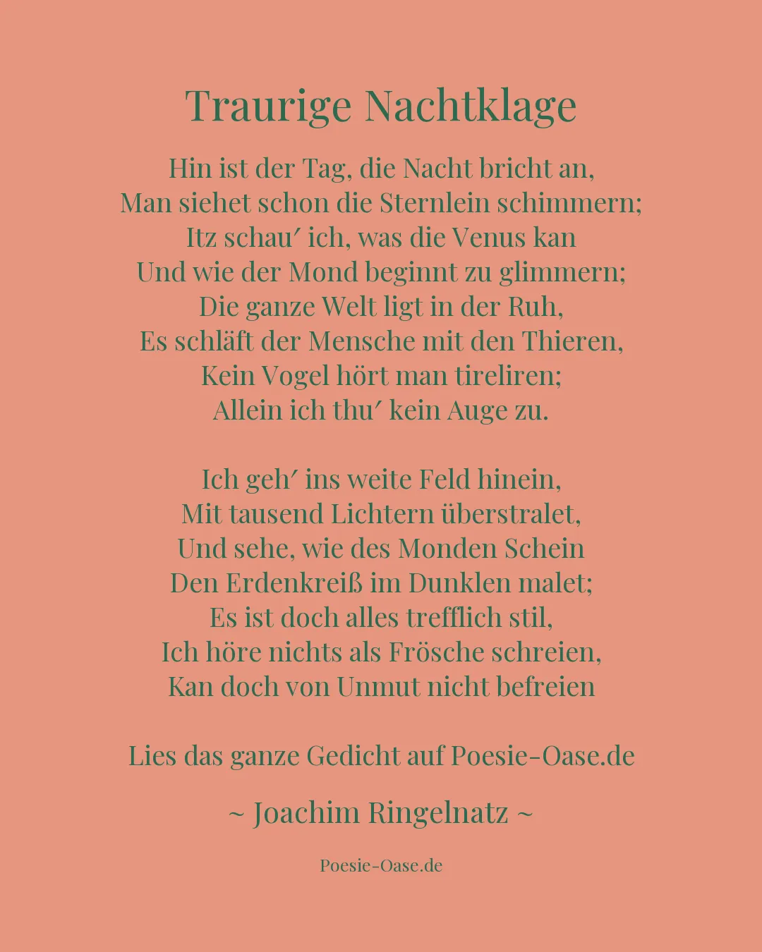 Illustration zu Traurige Nachtklage