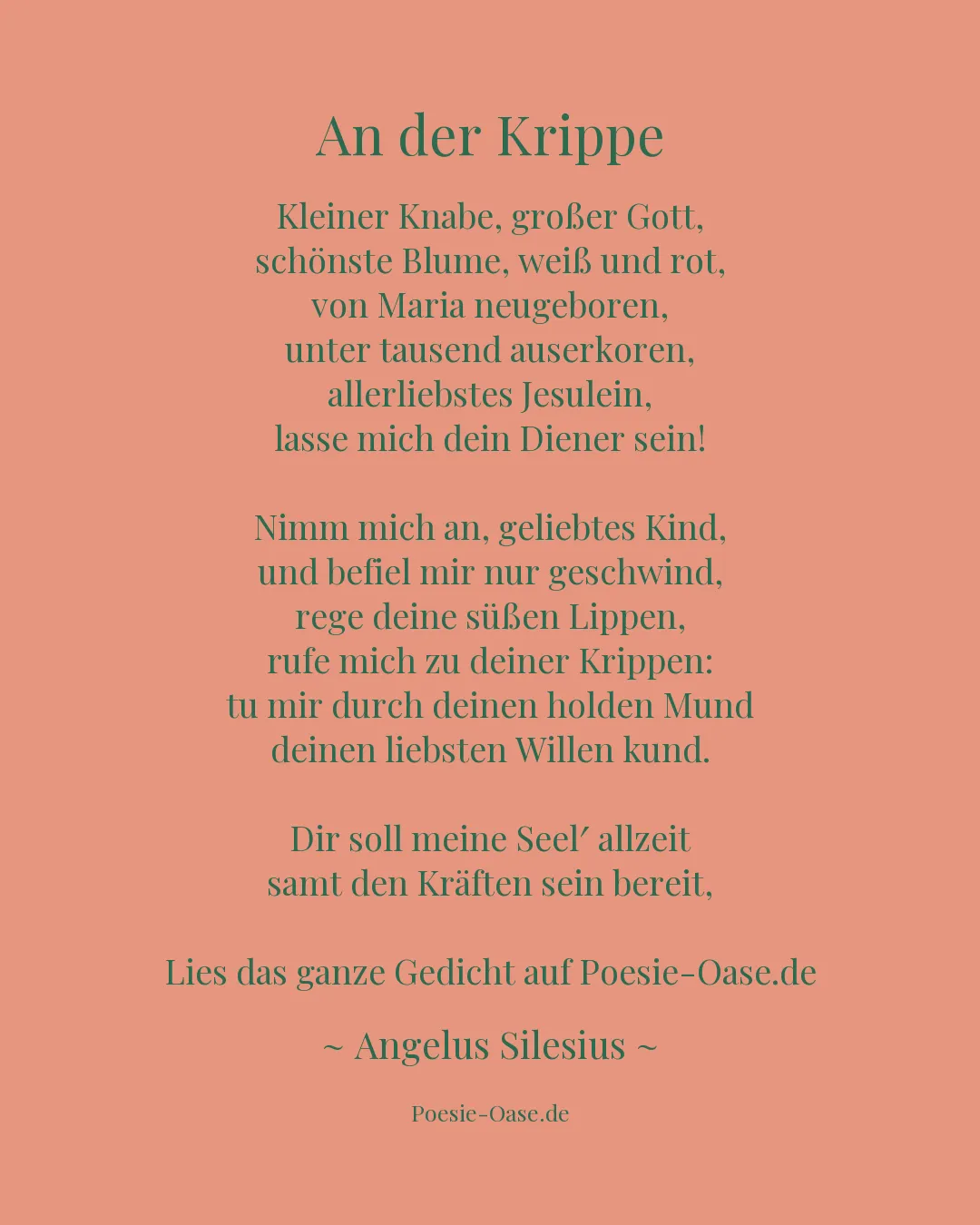 Illustration zu An der Krippe