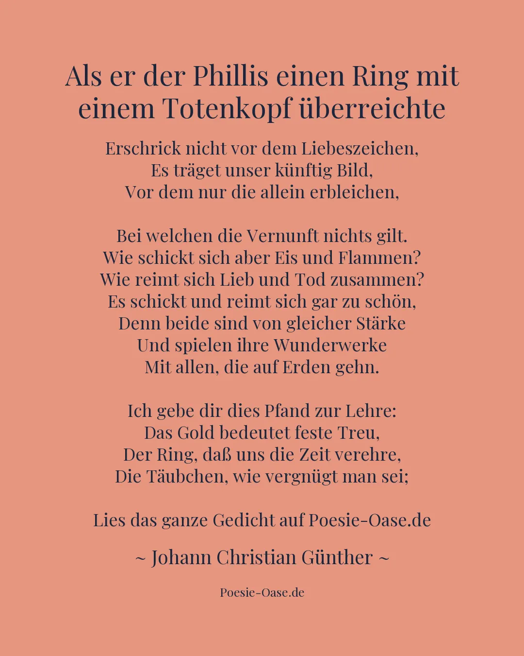Illustration zu Als er der Phillis einen Ring mit einem Totenkopf überreichte