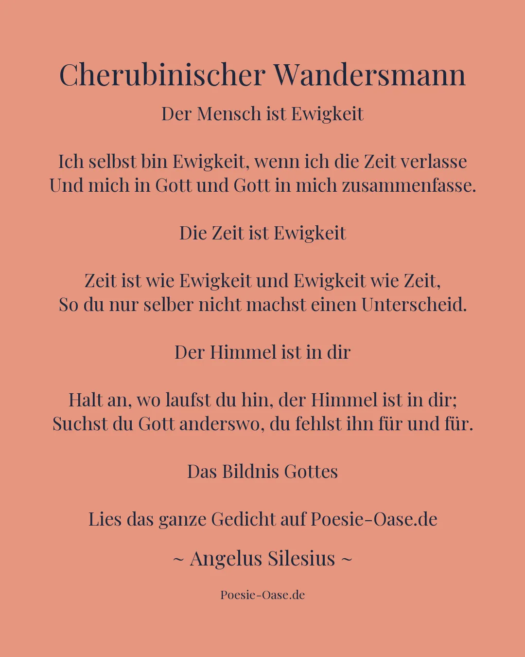 Illustration zu Cherubinischer Wandersmann