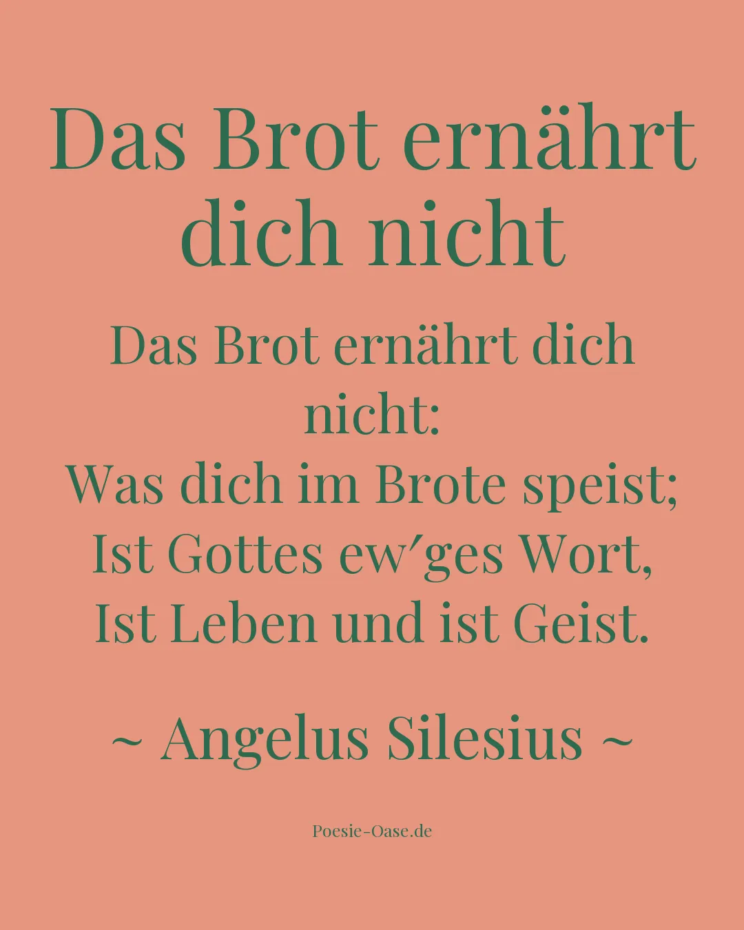 Illustration zu Das Brot ernährt dich nicht