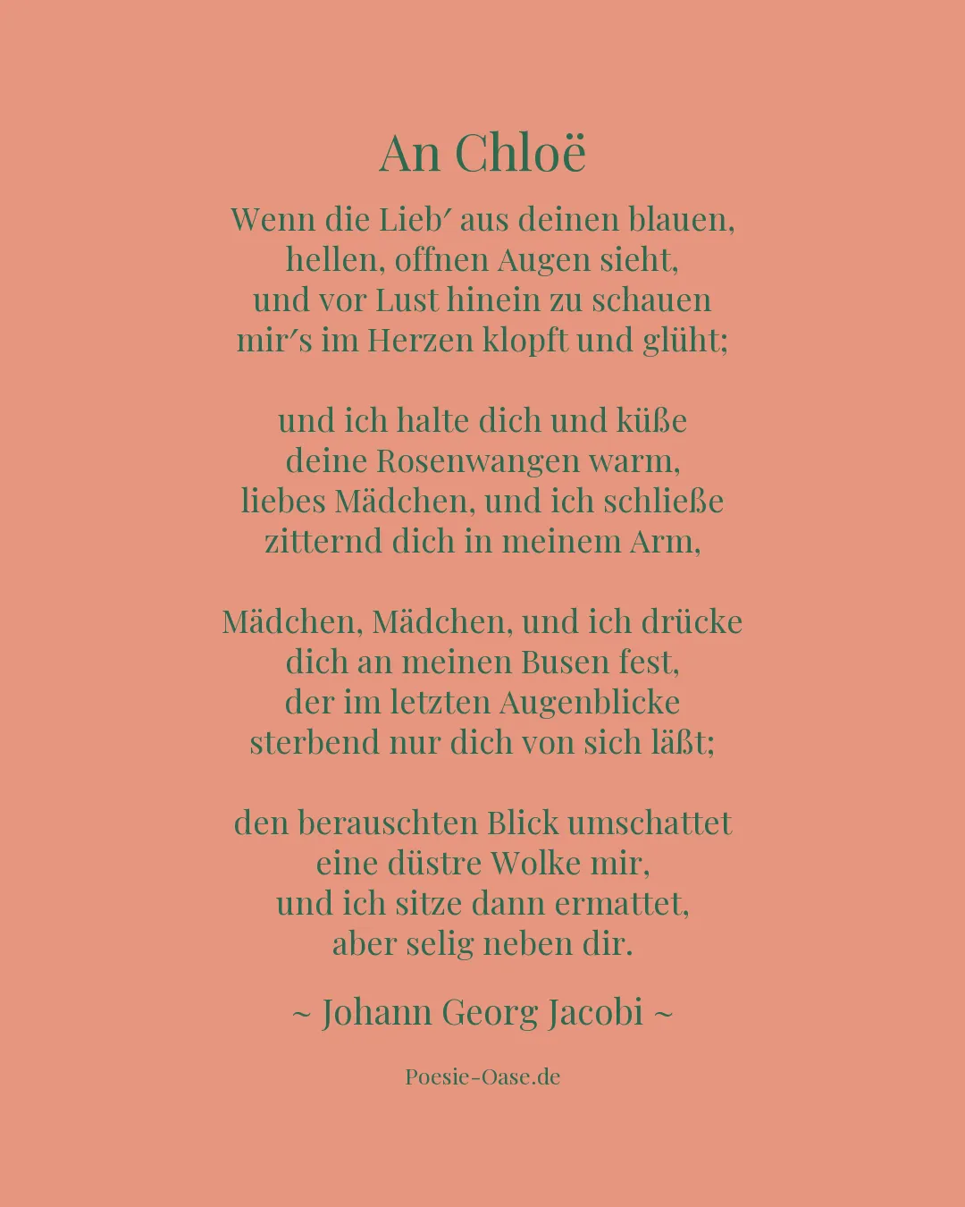 Illustration zu An Chloë