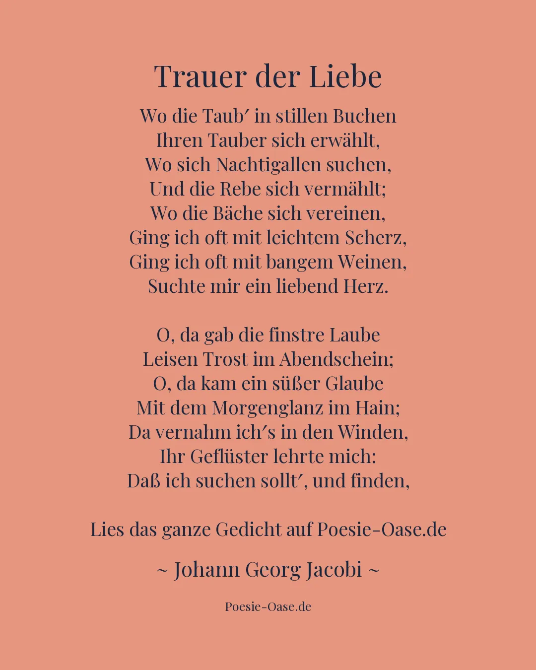 Illustration zu Trauer der Liebe
