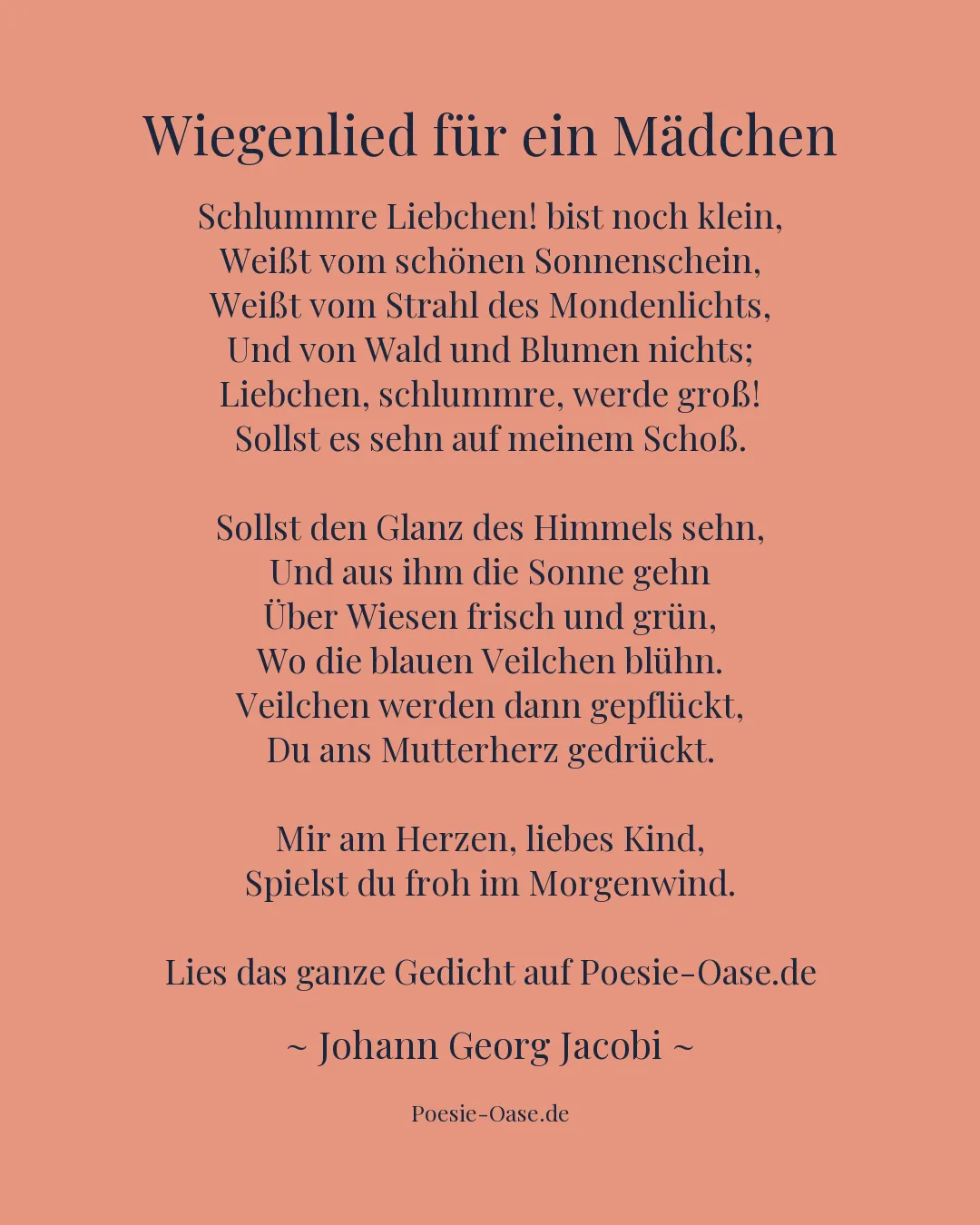 Illustration zu Wiegenlied für ein Mädchen