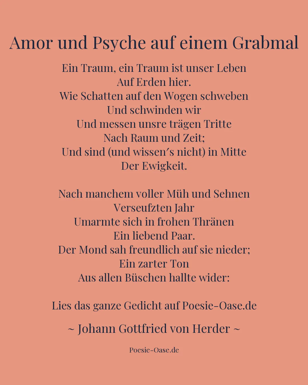 Illustration zu Amor und Psyche auf einem Grabmal