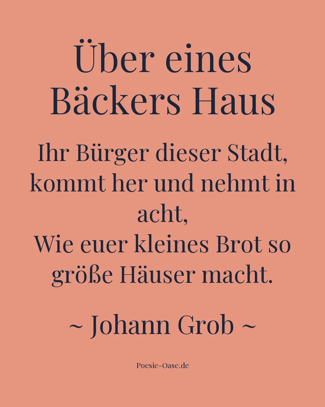 Illustration zu Über eines Bäckers Haus