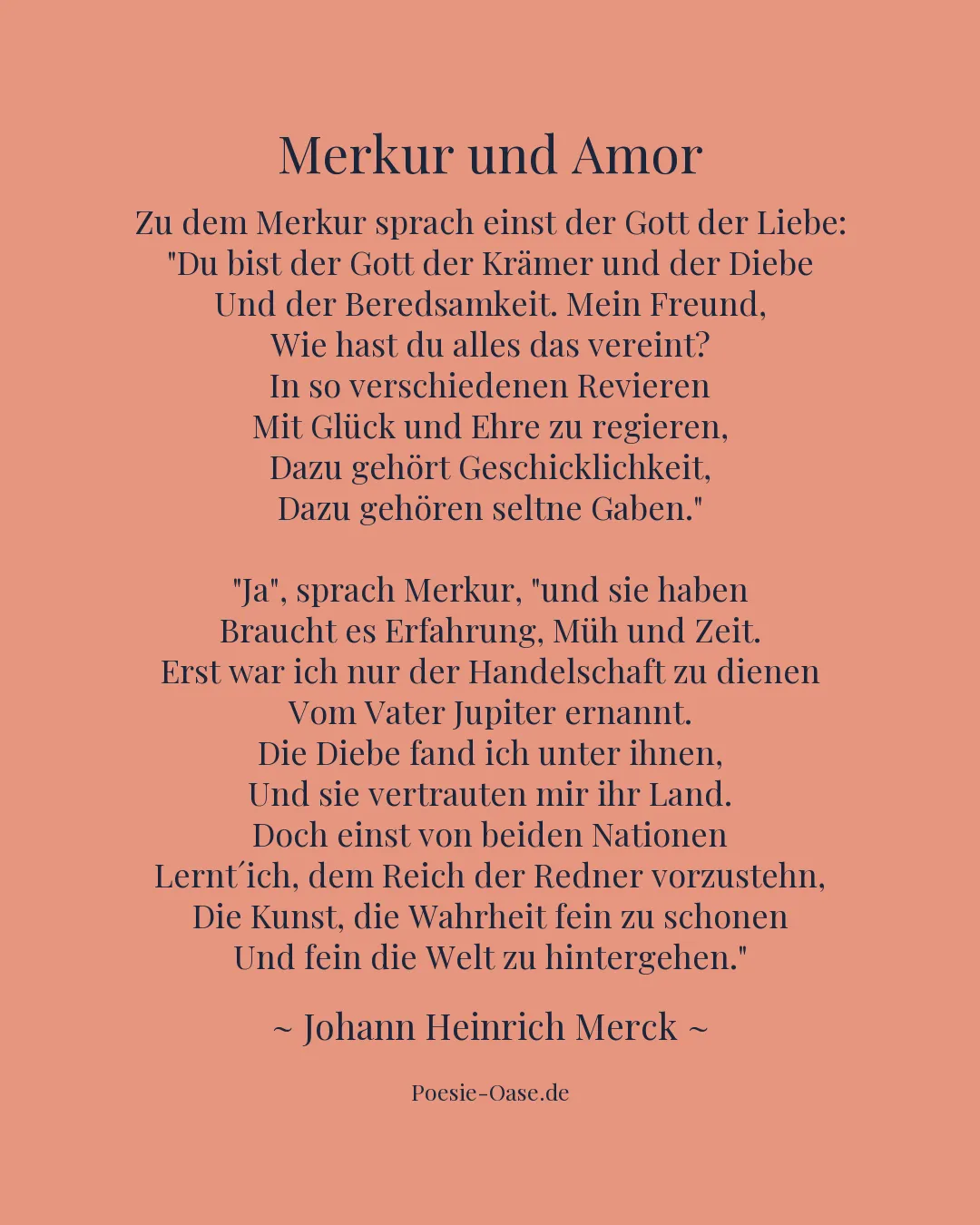 Illustration zu Merkur und Amor