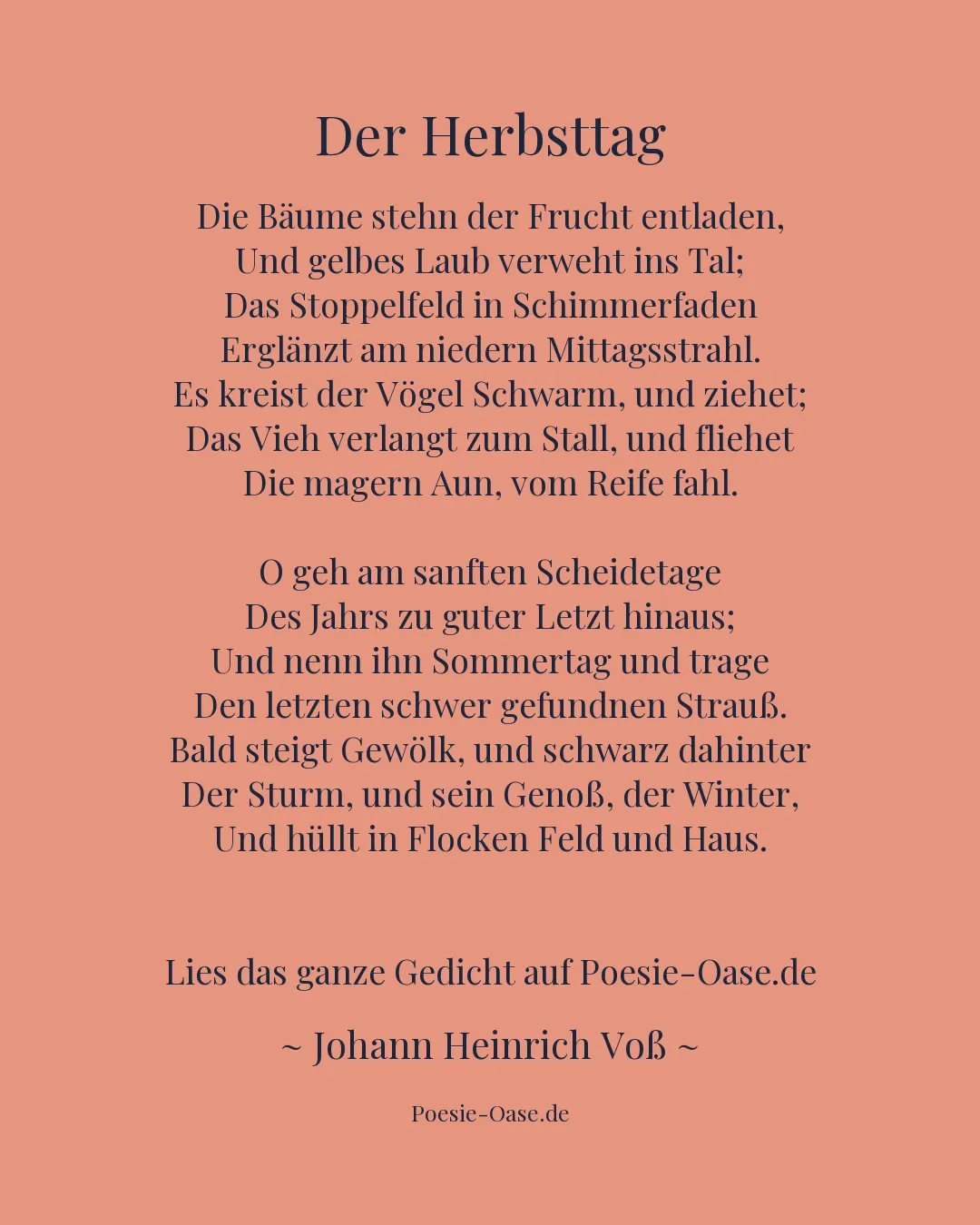 Illustration zu Der Herbsttag